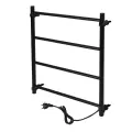 Электрический полотенцесушитель электра (черный) с нагревательным кабелем