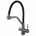 Смеситель для кухонной мойки под фильтр питьевой воды, графит/черный FS0662-Q01