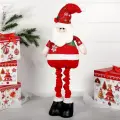 Новогоднее украшение Дед Мороз на телескопических ножках 40/70см
