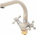 Смеситель для кухни вентильный серия 230 ECONOCE, песочный, с поворотным J-изливом (EC0233)