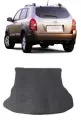 Коврик ЭВА (ЕВА) Hyundai Tucson I багажник 2004 - 2010 (Хёндай) / цвет Черный c красной окантовкой. Фактура - ромб /EVA Smart