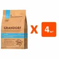 Корм сухой Grandorf Single Grain Dog Adult Medium & Maxi White Fish низкозерновой для взрослых собак средних и крупных пород с белой рыбой, 3 кг х 4 шт