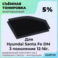 Тонировка съемная для Hyundai Santa Fe DM 2012-2016г 3 поколение, Санта Фэ ДМ Быстросъемная тонировка 5%