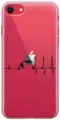 Силиконовый чехол на Apple iPhone SE (2022) / SE (2020) / 8 / 7 / Эпл Айфон СЕ 2022 / СЕ 2020 / 8 / 7 с рисунком Coffee Cardiogram