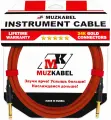 Инструментальный кабель MUZKABEL TJCIK3R - 2 метра, JACK (моно) - JACK (моно)