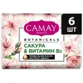 CAMAY мыло кусковое Botanicals Cакура & витамин B3, 6 шт., 85 г