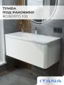 Тумба под раковину в ванную, тумба для ванной Итана Roberto 100 992х453х400 подвесная Белый Глянец