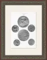 Флорентийские серебряные монеты эпохи Возрождения, старинная фототипия, 1882 г