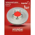 Тормозной диск Kortex для Hyundai H1 / Starex / Porter II перед. вент.(d-274mm) OEM 517124F000, 581294A200, 92221800, DF4896, KD0175, R1018