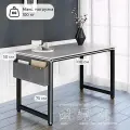 Стол письменный, компьютерный лофт INCUBE D004.100. WH, белый, 100х50х75см, с органайзером, ЛДСП, металл