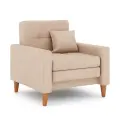 Кресло-кровать Этро Люкс 90 в кремовом велюре К05