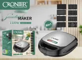 Электрическая Мультипекарь 8в1 CRONIER CR-1723 / Гриль-вафельница с 8 сменными панелями, 1500 Вт