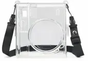 Кейс для фотоаппарата Fujifilm Instax Mini 40, прозрачный, пластик, с ремешком
