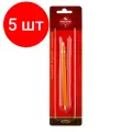 Комплект 5 штук, Карандаш цанговый VERSATIL 5201 2мм металлич желтый, клип, блист 5201CN1004BL