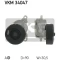 SKF VKM34047 (1069144 / 1099957 / 1099957) ролик поликлинового ремня натяжной