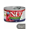 Farmina Набор 6 шт N&D Quinoa консервы для собак MINI контроль веса, 140г 0.84 кг