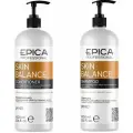 Набор для ухода за волосами EPICA Professional Шампунь+ Бальзам для жирной кожи головы Skin Balance,1000 мл с дозатором