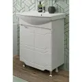 Тумба с раковиной напольная Стиль 65, белая (раковина Стиль)
