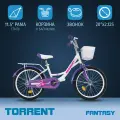 Детский велосипед TORRENT Fantasy (детский-подростковый, 1 скор, рама сталь, колеса 20, корзина)