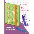 Блокнот для записей А6, тетрадь в клетку 96 листов, записная книжка с резинкой, скетчбук для рисования 109х148 мм, твердая обложка, Юнландия, 116337