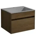 Тумба с раковиной из искусственного камня Vincea Chiara 2D 600 T.Oak, Grey