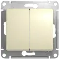 7 шт. Systeme Electric Glossa Беж Переключатель 2-клавишный, сх.6, 10АХ