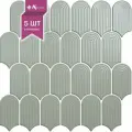 Мозаика керамическая NSmosaic R-350, серая/зеленая матовая, 288x298 мм, упаковка 5шт