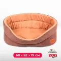 Овальная лежанка для кошек и собак ZOOexpress Classic №6, 68х52х19 см, коричневый
