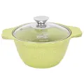 Кастрюля Kukmara 1л со стеклянной крышкой Trendy style lime (к11tsl)