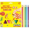 Карандаши цветные Каляка-Маляка КМКМ24 супер мягкие набор 24 цвета трехгранные детские
