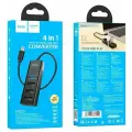 Многофункциональный Type-C хаб HB25 Easy mix 4-in-1 converter (Type-C to USB3.0+USB2.0*3) черный