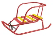 Игрушка. Санки детские НИКА Ветерок В5+/АЛ, алый, (без ручки, спинка-простая)