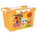 Контейнер с декором 'ми-ми-мишки' 6,65л, оранжевый, с ручкой и замками