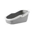 Туалет для кошек Savic ASEO 56x39x27,50 см с высокими бортами серый