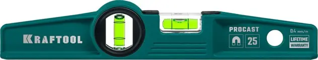 Магнитный литой уровень Kraftool PROCAST-M, длинна 250, мм 34717-025