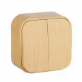 8 шт. Legrand Quteo Сосна Выключатель 2-клавишный 10А 782262