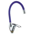 Смеситель для кухни / Кухонный смеситель Rainsberg с гибким силиконовым изливом синий