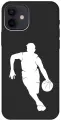 Силиконовый чехол на Apple iPhone 12 / 12 Pro / Эпл Айфон 12 / 12 Про с рисунком Basketball W Soft Touch черный