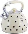 Чайник 3 л. из нержавеющей стали со свистком Kamille KM-0695 горох (0695BG / бежевый)
