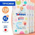 Подгузники трусики 5 XL детские Tokisan, 9-17 кг, 120шт с индикатором влаги Super Soft, дневные / ночные