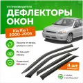 Дефлекторы боковых окон Kia Rio 1 (Киа Рио) седан 2000-2005, ветровики на двери автомобиля, ТТ