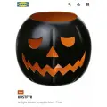 Подсвечник для чайной свечи KUSTFYR IKEA, тыквенно-черный, 7 см