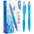 Ручка гелевая автоматическая Deli Arris EG08-BL цвет прозрачный / голубой, d - 0.5 мм, синие чернила, резиновая манжета, коробка 12 шт. (1485604)