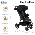 Прогулочная коляска Pituso Camino+ колеса PU, чехол на ножки Black