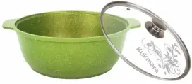 Кастрюля-жаровня Kukmara 4л со стеклянной крышкой Trendy style lime (ж41tsl)