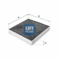 Салонный фильтр UFI 54.219.00 AUDI A3, Skoda Octavia, VW Golf VII 12>