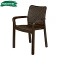 Стул пластиковый InGreen Rattan IG6182, цвет горький шоколад 506х580х833 мм