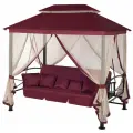 Беседка-качели Удачная мебель «Пальмира», цвет винный Удачная Мебель