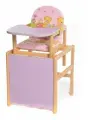 Стульчик для кормления BabyRoom Матрешка Фиолетовый, дерево, размеры 87*43*60 см