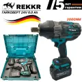 Гайковерт аккумуляторный, бесщеточный REKKR IW200BL, 2 аккумулятора 24В 9.0Ач, ударный, квадрат 3/4, кейс, зарядка